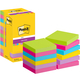 Memoblok Post-it 654 Super Sticky 76x76mm 90 vel rainbow 12 stuks