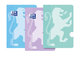Schrift Oxford School A4 lijn 72 pagina's 80gr pastel seal à 3 stuks