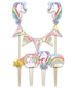 Cake decoratie Unicorn 9 stuks