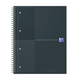 Spiraalblok Oxford International Notebook A4+ lijn 160 pagina's zwart