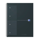 Spiraalblok Oxford International Notebook A4+ ruit 5X5mm 160 pagina's zwart