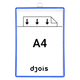 Zichtpanelenframe hangend Tarifold A4 blauw 5 stuks
