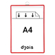 Zichtpanelenframe hangend Tarifold A4 rood 5 stuks