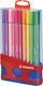 Viltstift STABILO Pen 68/20 ColorParade in rood/blauw etui M ass 20st