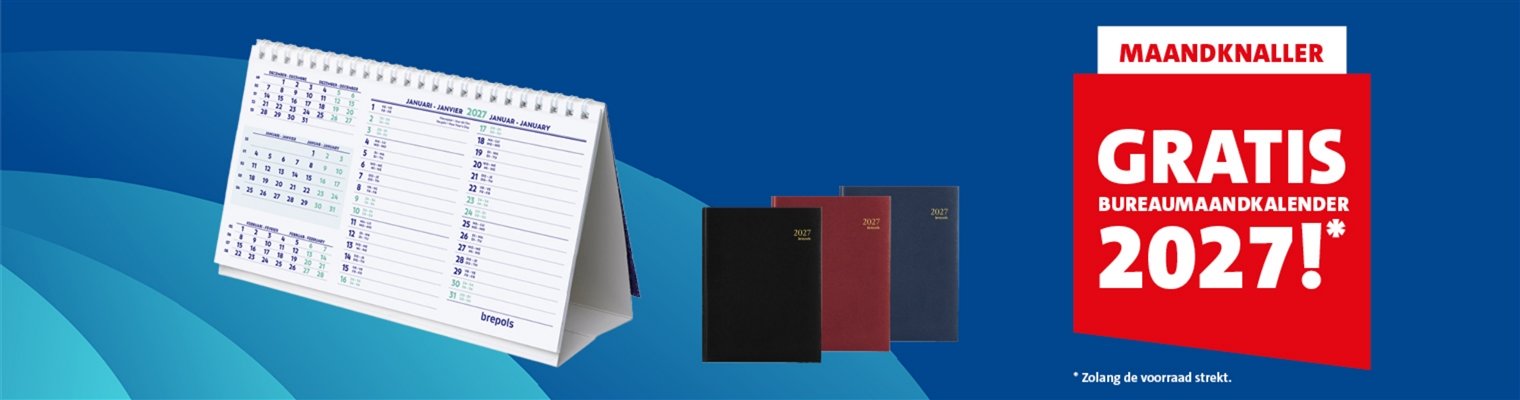 Gratis Brepols bureaumaandkalender
