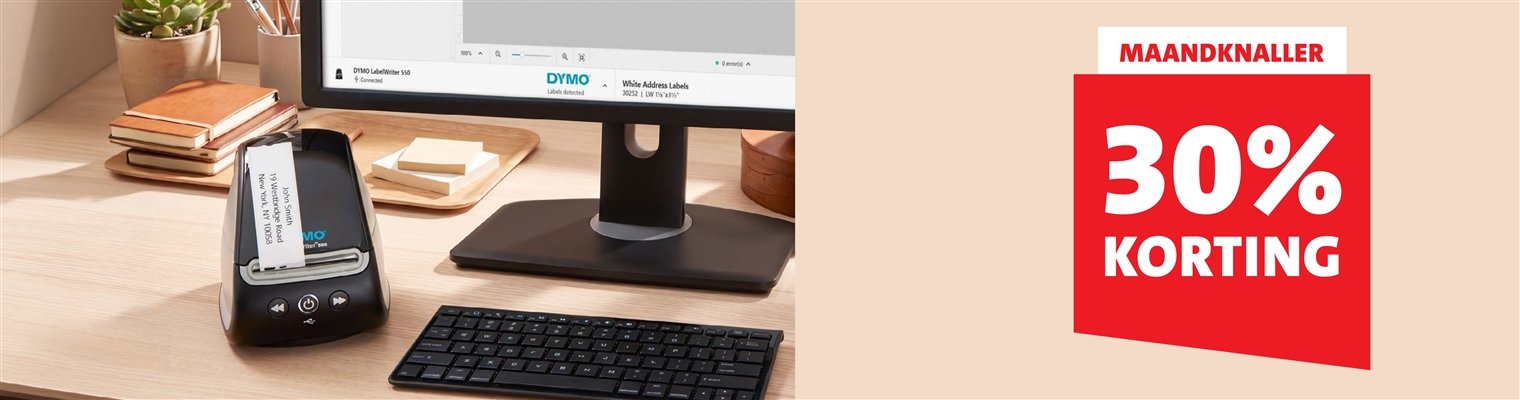 Maandknaller! 30% korting op Dymo labelprinter