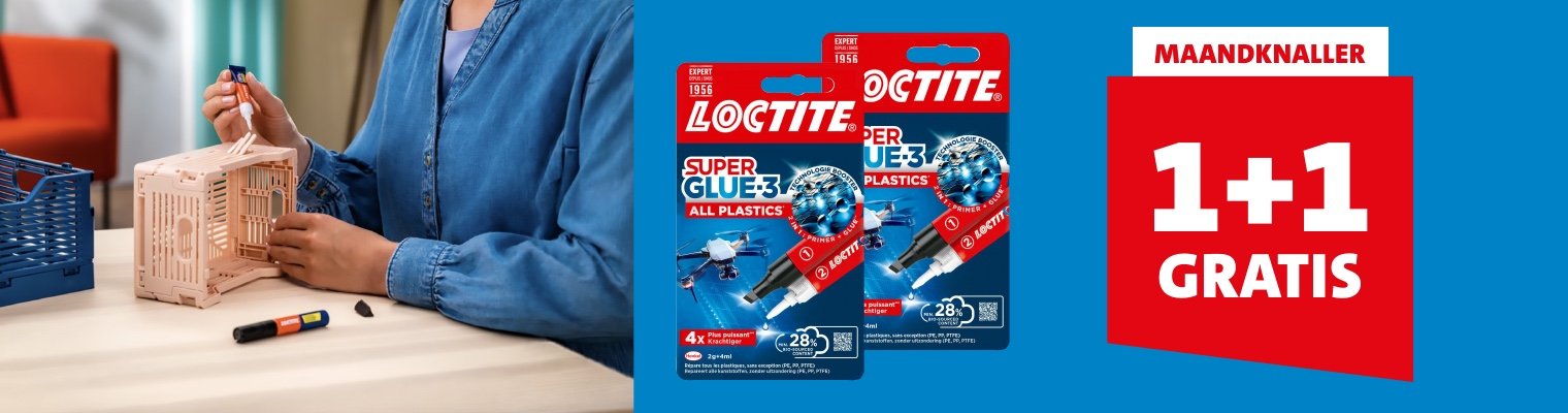 Maandknaller Loctite: 1+1 gratis